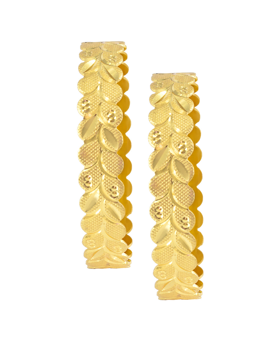 Set of 2 Designer Leaf Bangles