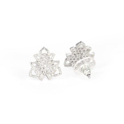 Silver Plated AD Studs Earring for Women