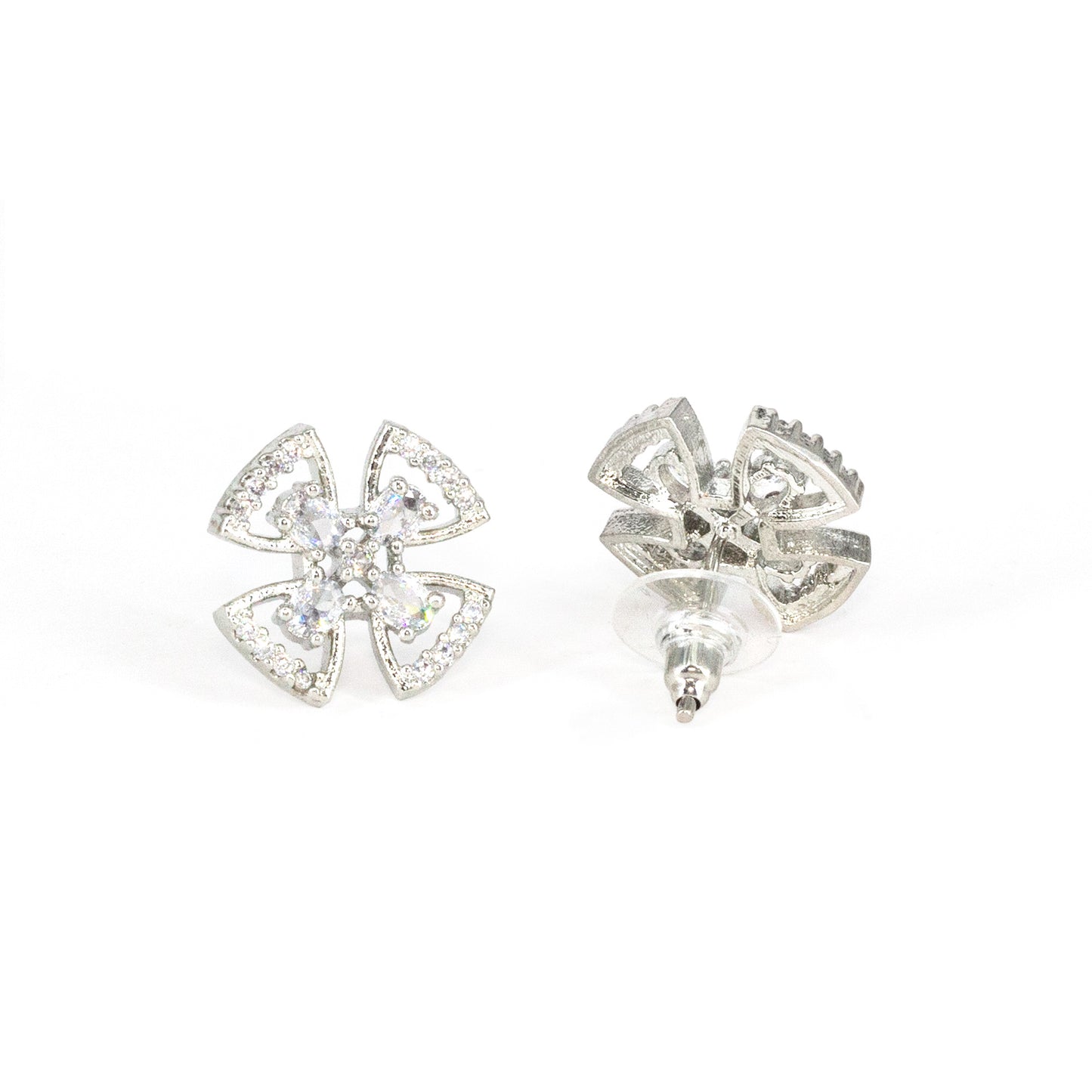 Silver Plated AD Studs Earring for Women