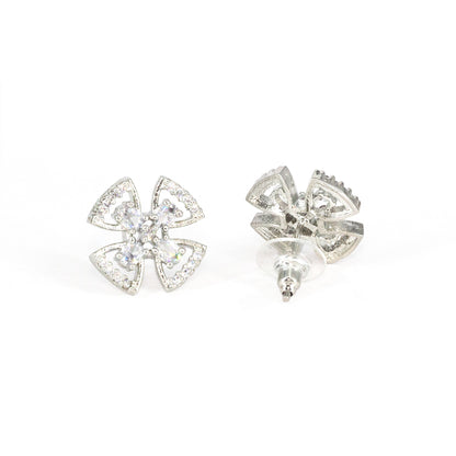 Silver Plated AD Studs Earring for Women