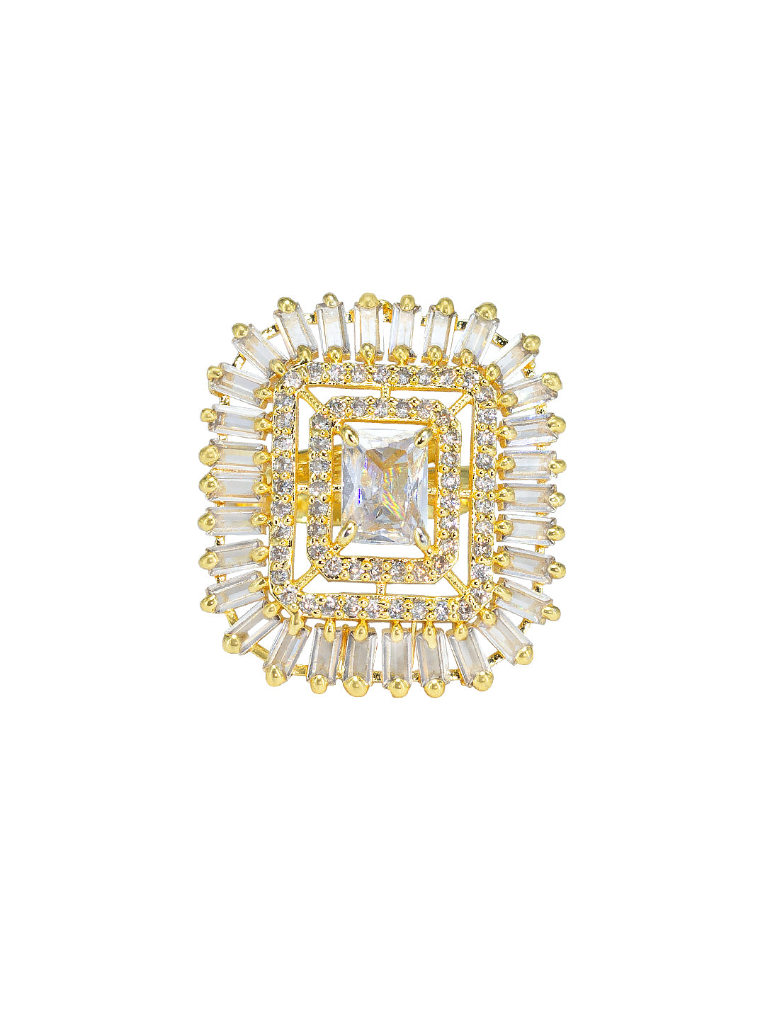 Square AD Adjustable Finger Ring