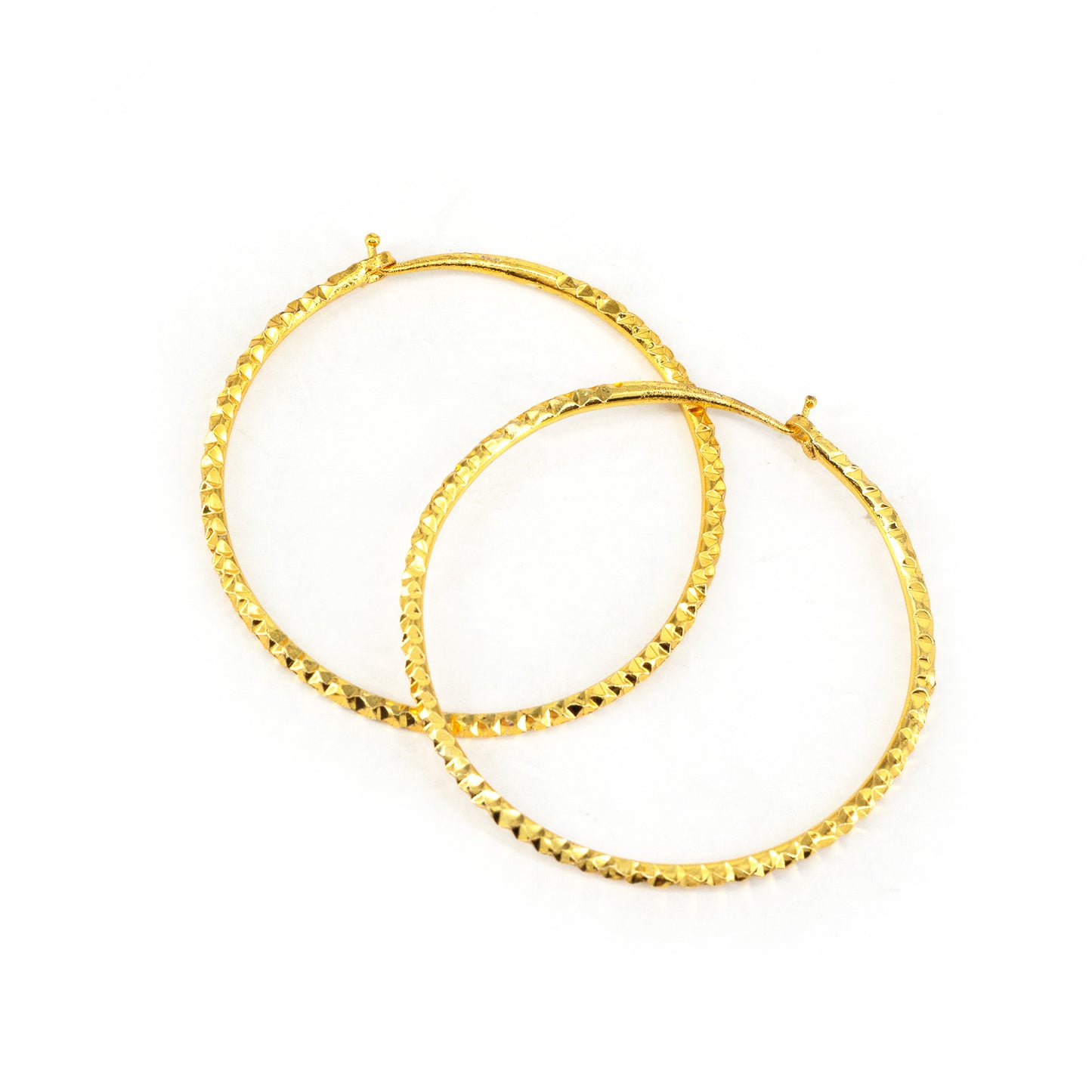 Gold Plated Classic Large Hoop Earrings for Women