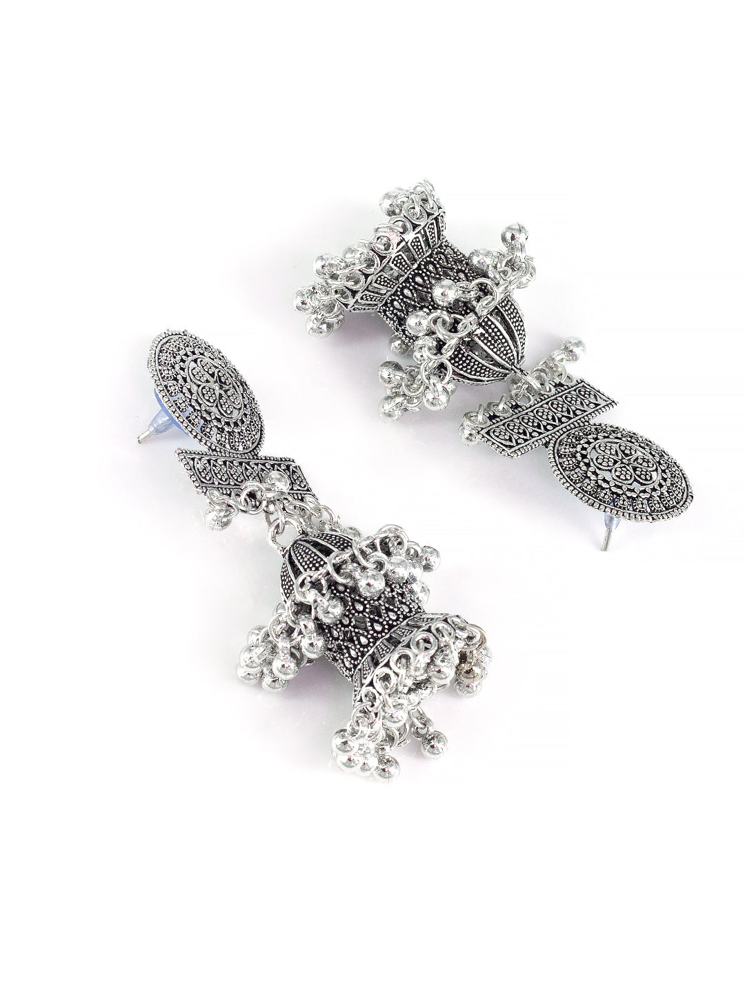 Floral Double Layered Jhumka Earrings