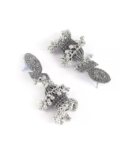 Floral Double Layered Jhumka Earrings