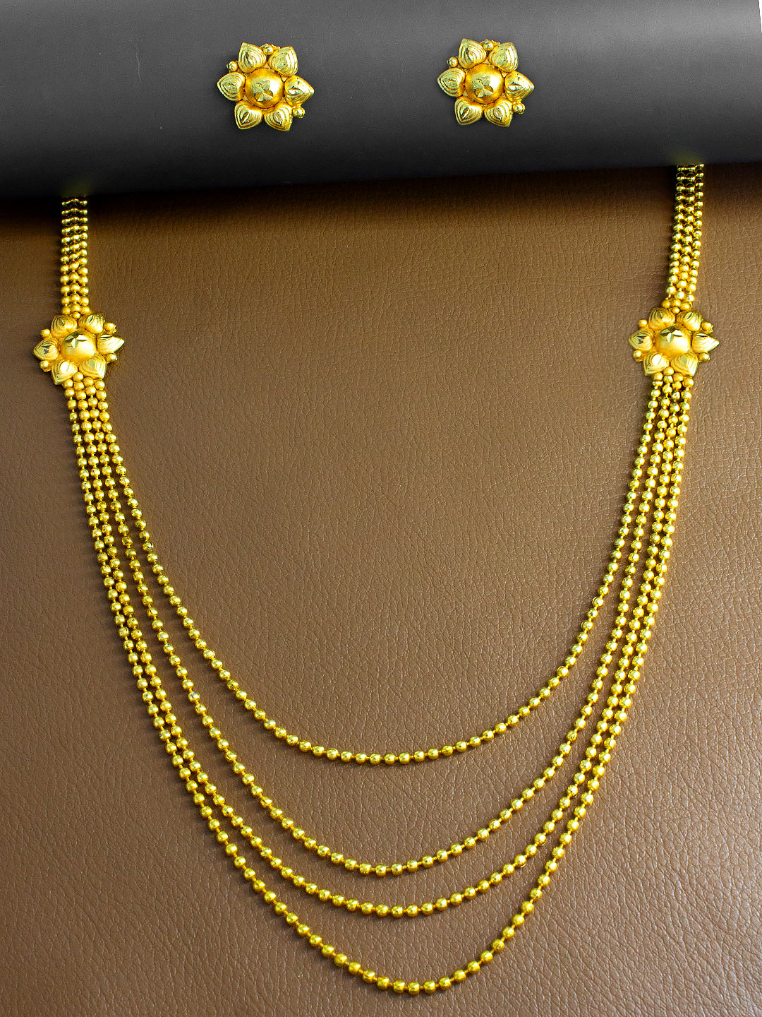 Minimal Gold-Plated Layered String Jewellery Set