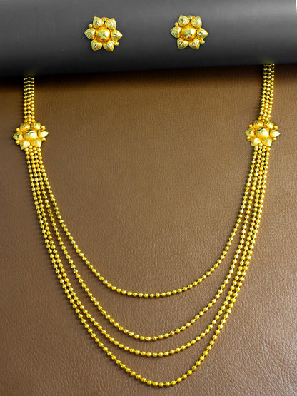 Minimal Gold-Plated Layered String Jewellery Set