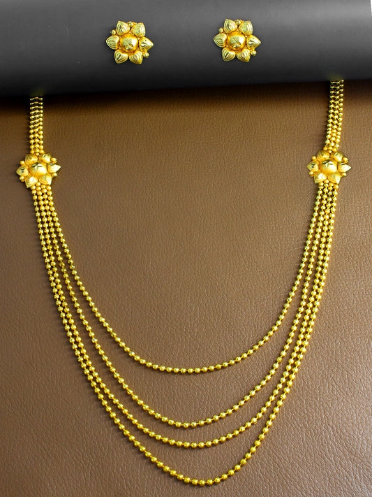 Minimal Gold-Plated Layered String Jewellery Set