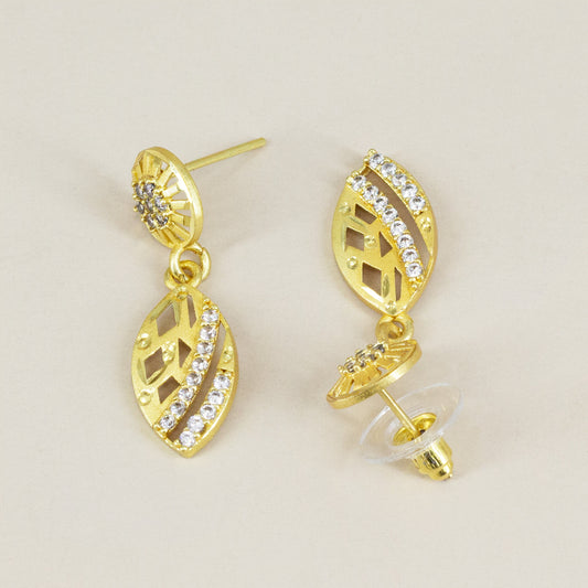 Micro Gold Plated AD Drop Earrings for Women
