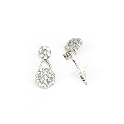 Silver Plated AD Studs Earring for Women