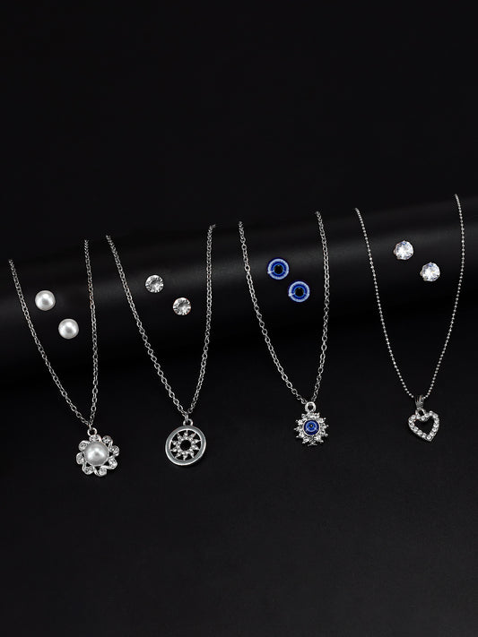 Pack of 4 Pendants & Earrings Set Gift