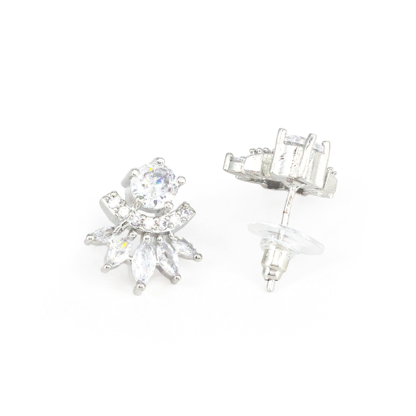 Silver Plated AD Studs Earring for Women