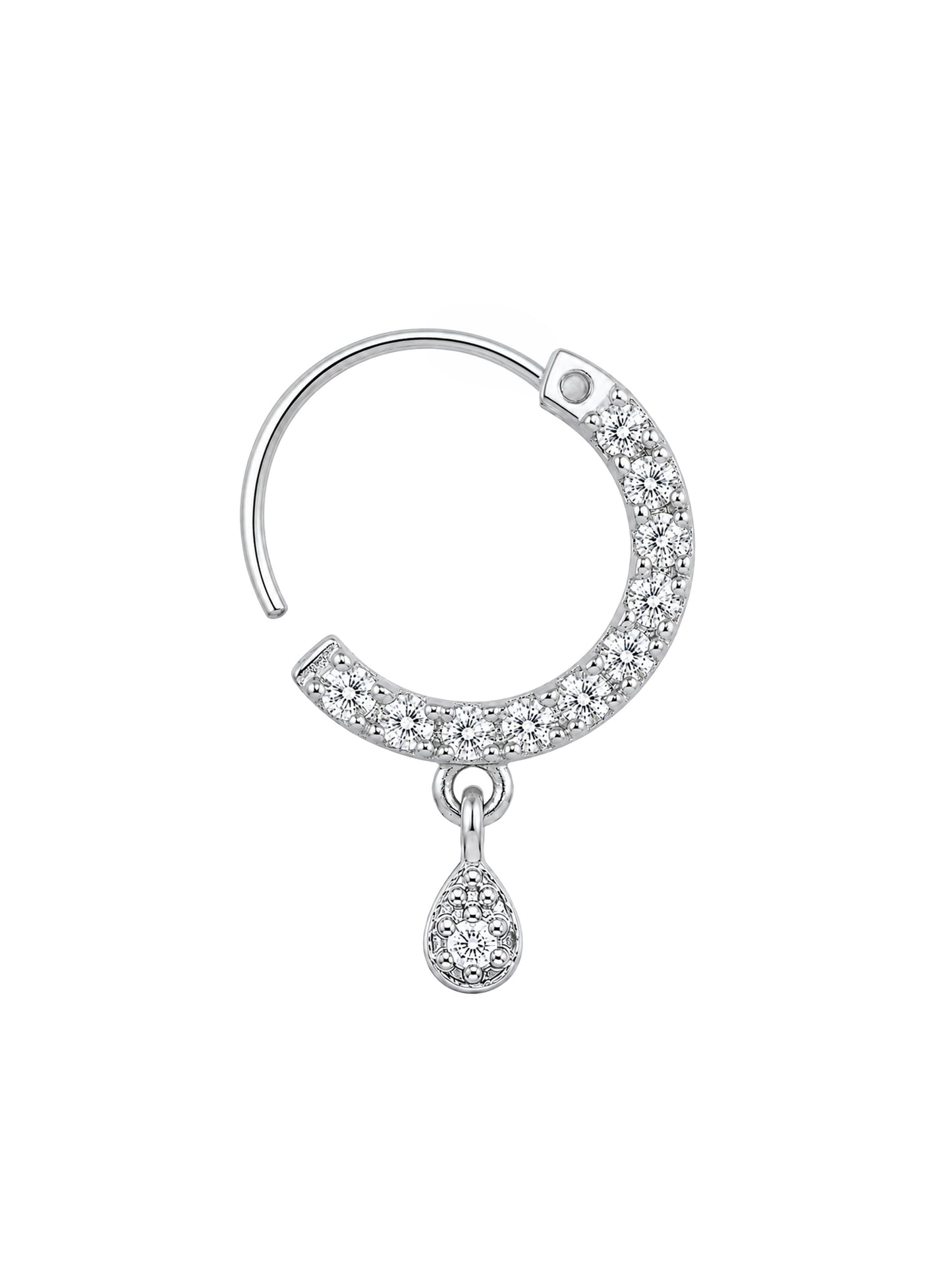Silver Plated AD Small Nosering for Women