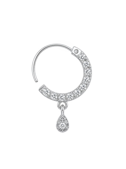 Silver Plated AD Small Nosering for Women