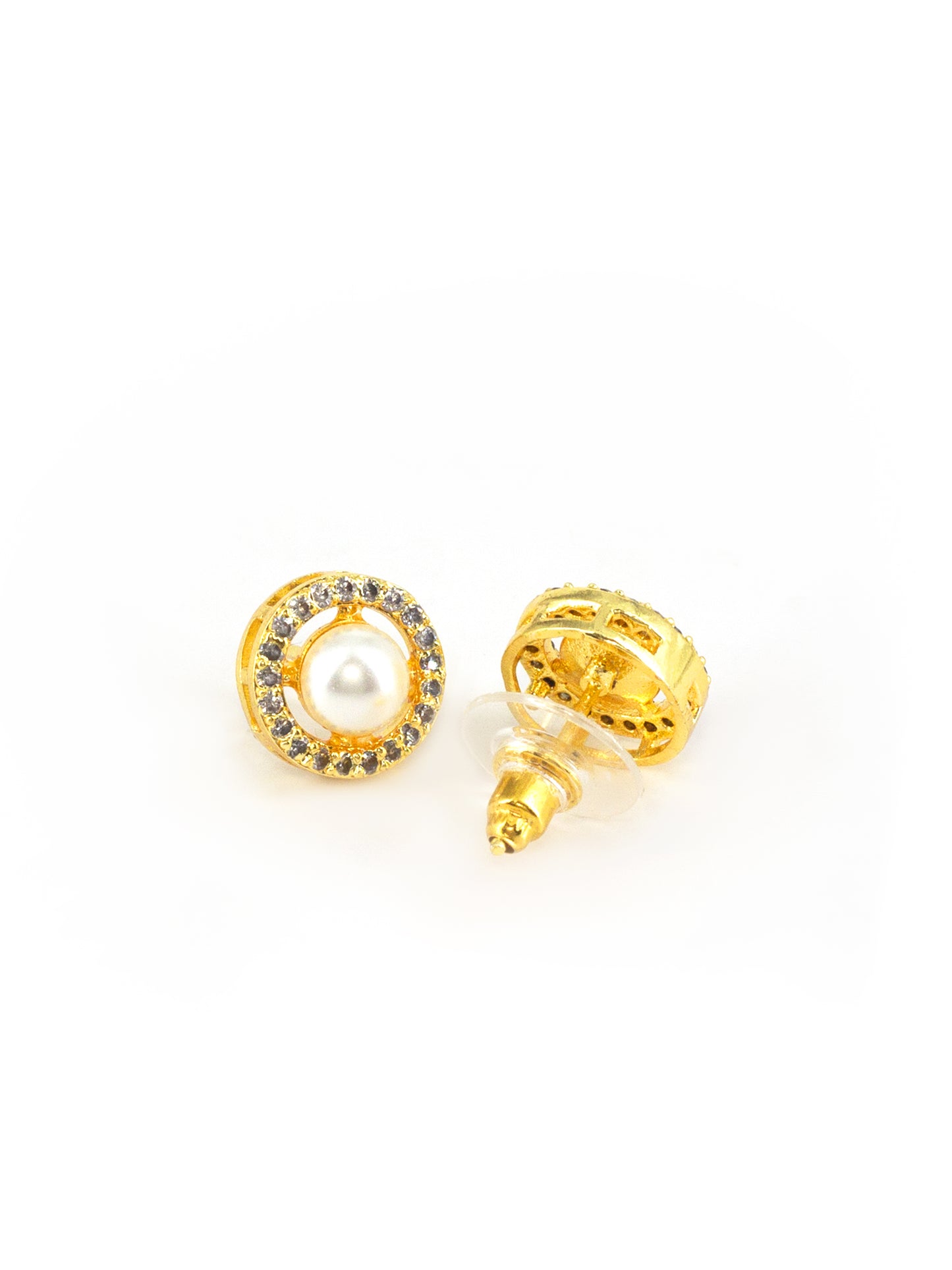 Gold Plated AD Small Studs for Women