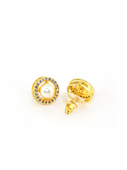 Gold Plated AD Small Studs for Women
