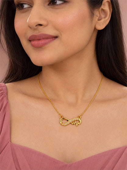 Gold Plated AD Pendant for Women