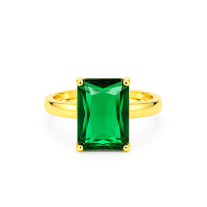 Gold Plated Green AD Finger Ring for Women