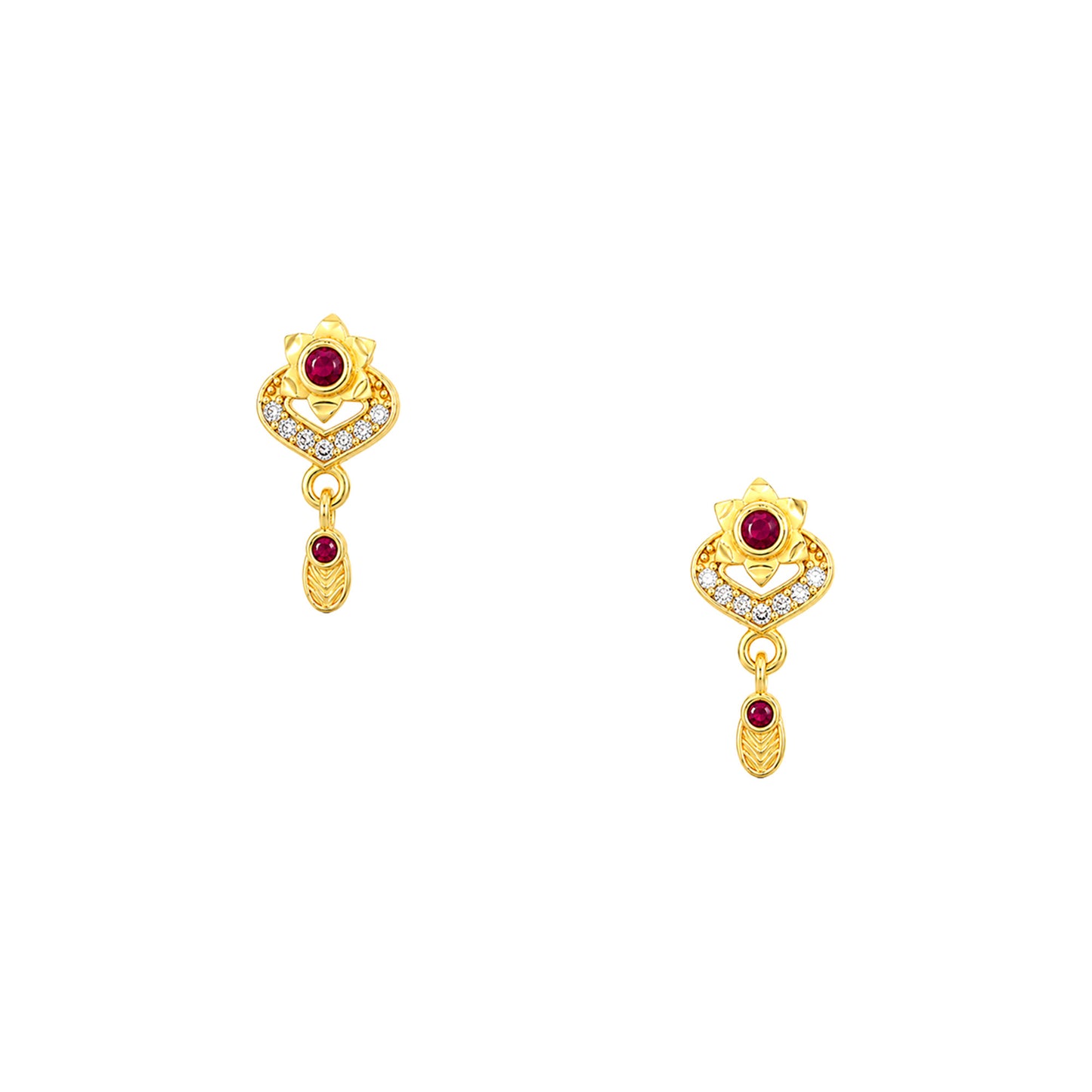 Micro Gold AD Pendant Set for Women