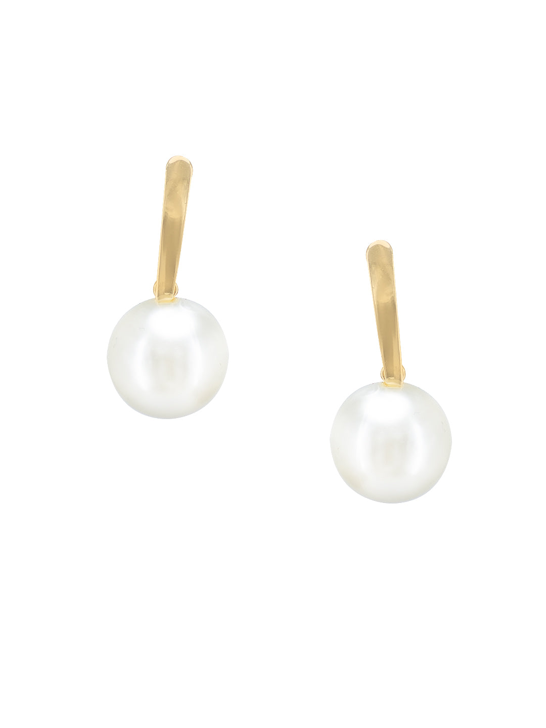 Big Faux Pearl Drop Earrings