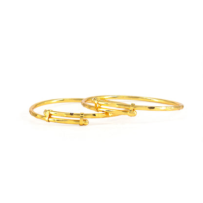Set of 2 Gold Plated Adjustable Bracelet for Kids