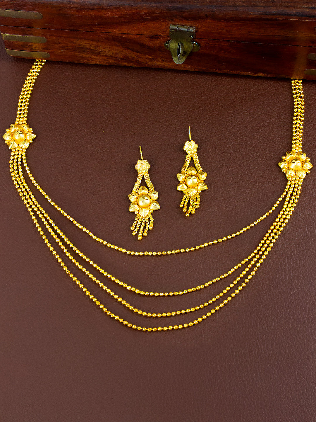 Minimal Gold-Plated Layered String Jewellery Set