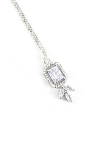 Rhodium Plated AD Maang Tikka for Women