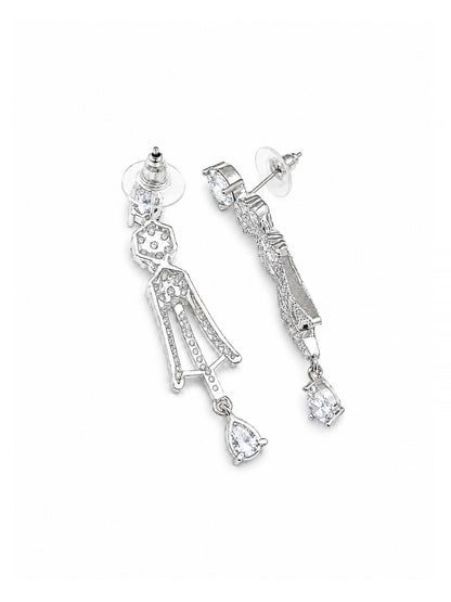 Silver Plated AD Jewellery Set for Women