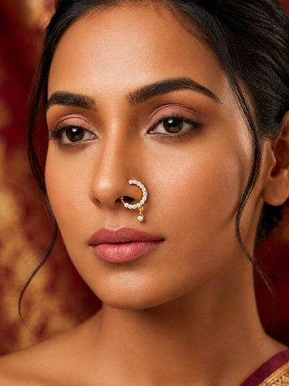 Gold Plated AD Small Nosering for Women