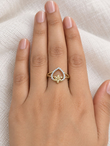 Gold Plated AD Finger Ring for Women