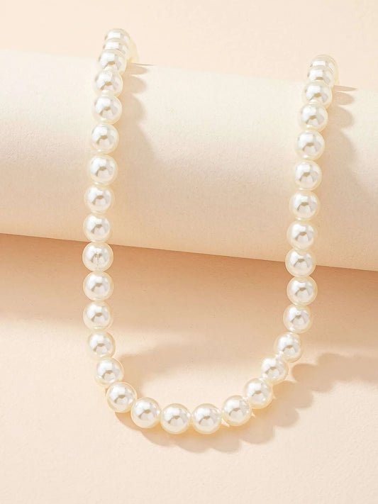 Minimal Pearl Beaded Moti Mala Necklace