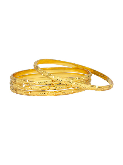 Set of 4 Brass Minimal Bangles