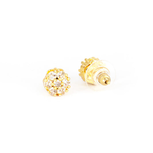 Gold Plated AD Studs Earrings for Women