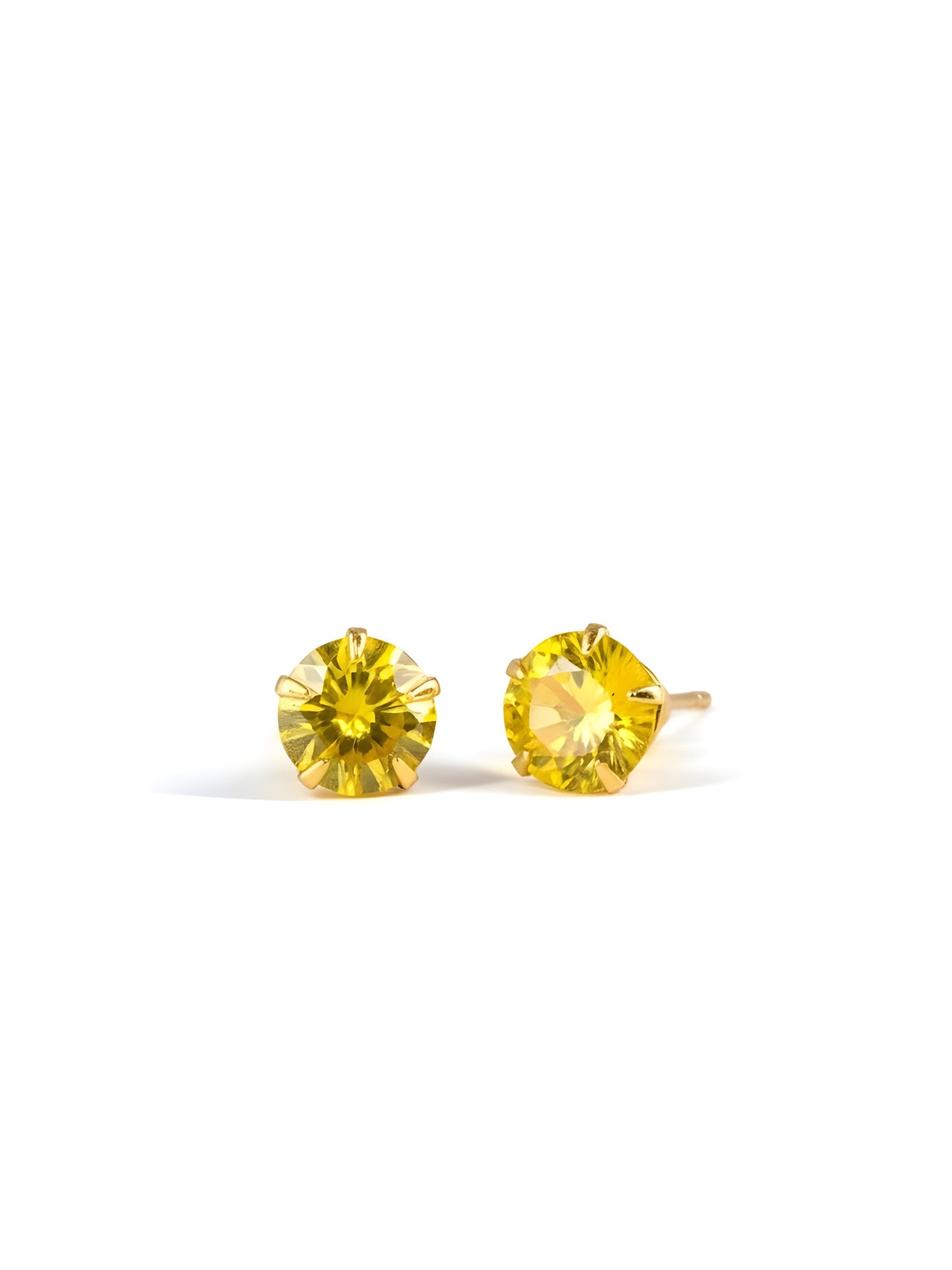 Yellow AD Stud Earrings for Women