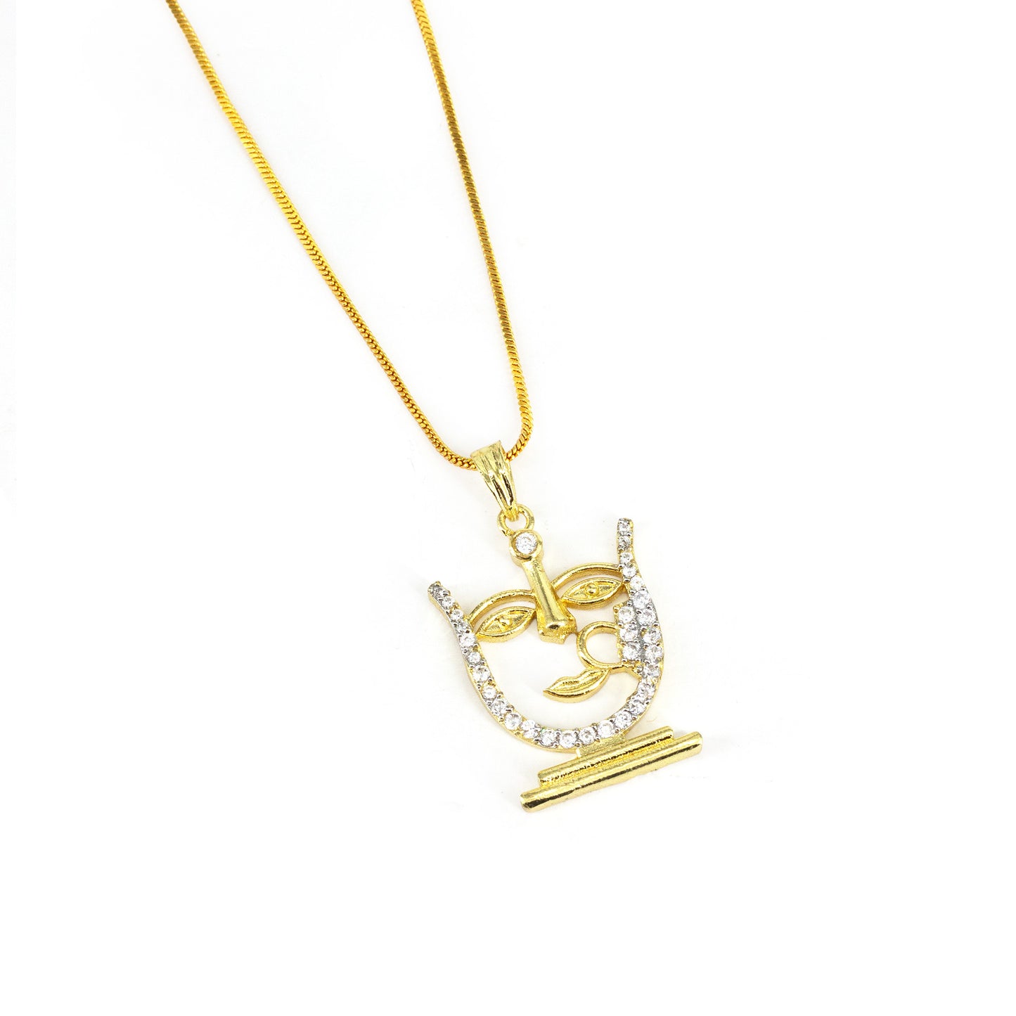 Gold Plated AD Pendant for Women