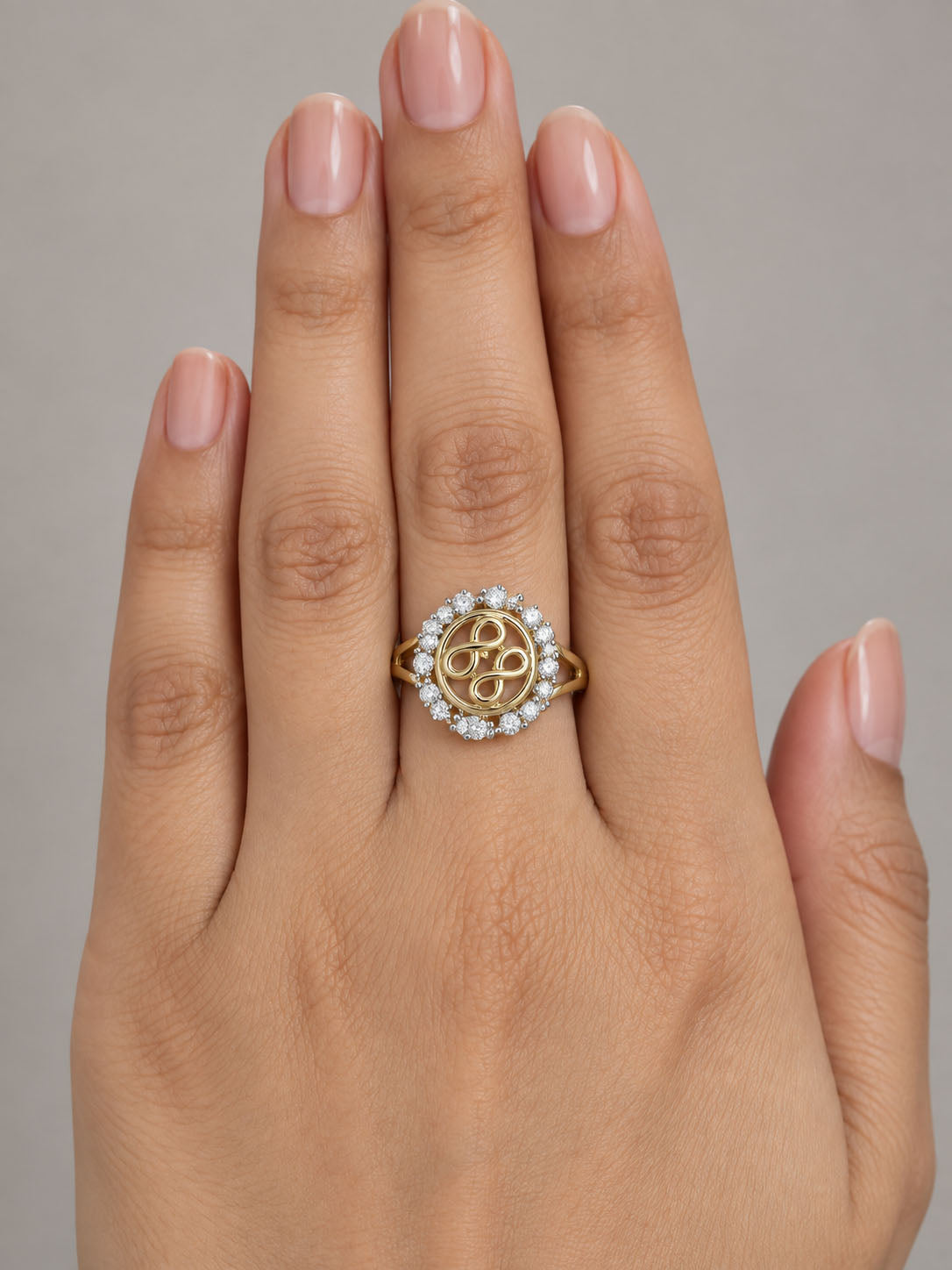 Gold Plated AD Finger Ring for Women