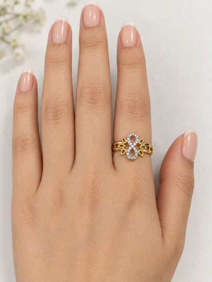 Gold Plated AD Finger Ring for Women