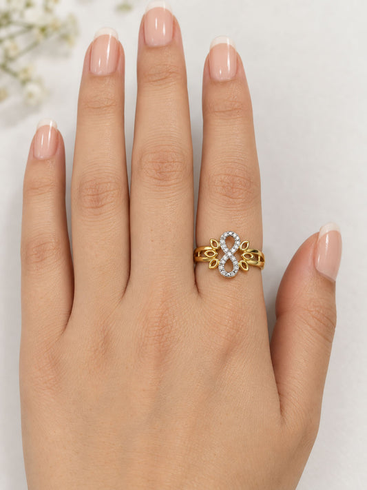Gold Plated AD Finger Ring for Women