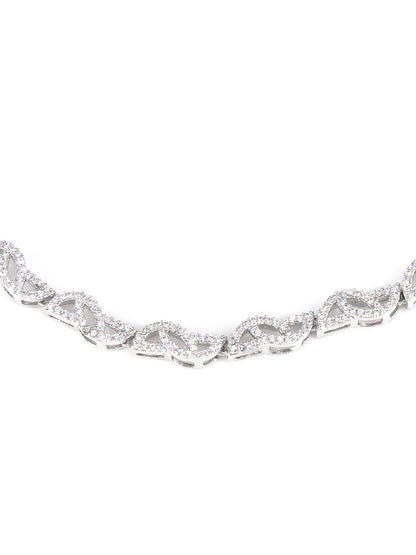 American Diamond White Minimal Jewellery Set For Women And Girls