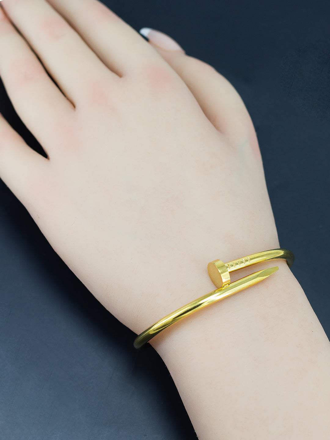 Pack of 2 Gold Plated Anti-Tarnish Stainless Steel Bracelet Set