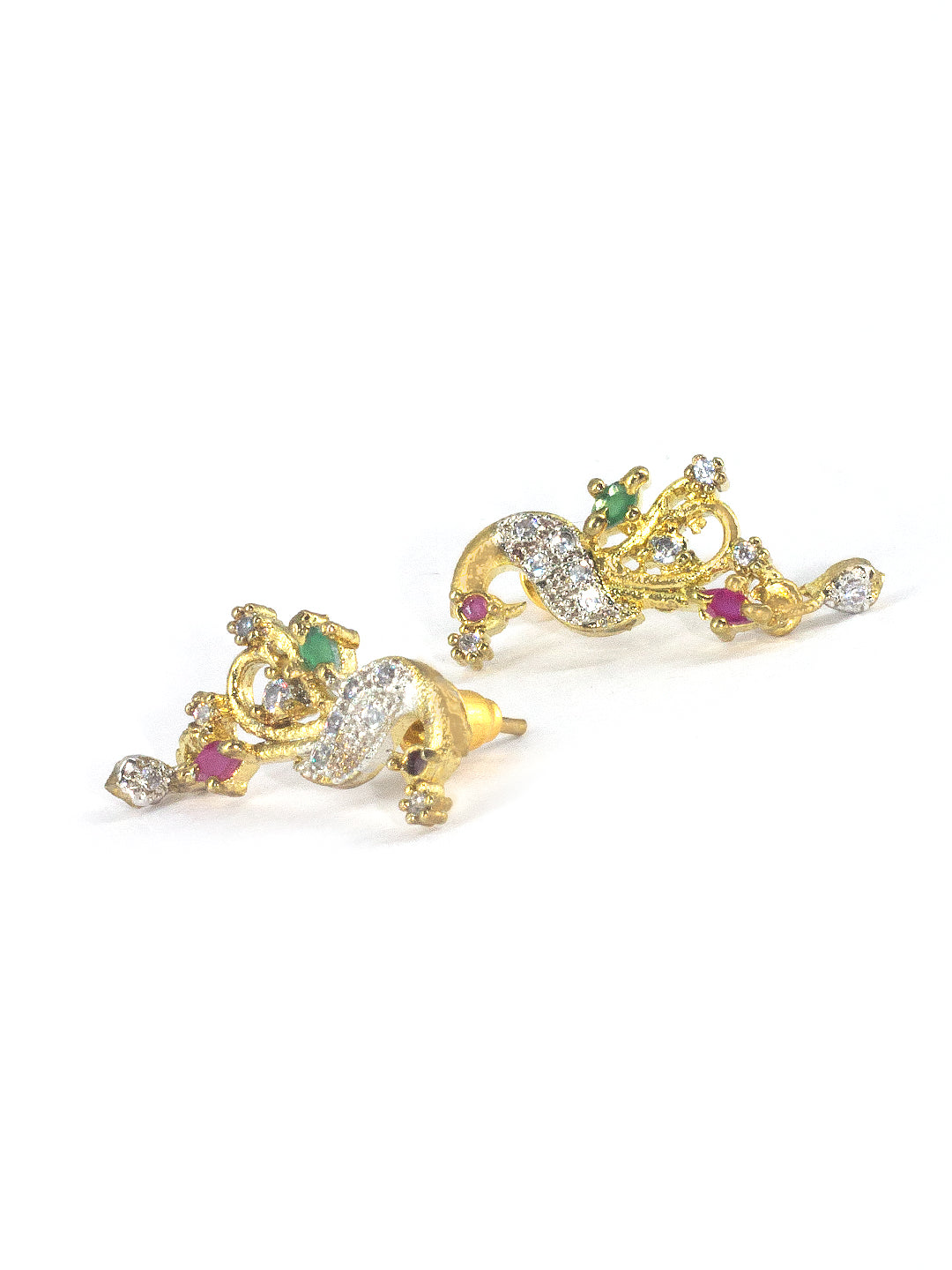 Peacock American Diamond Trendy Jewellery Set