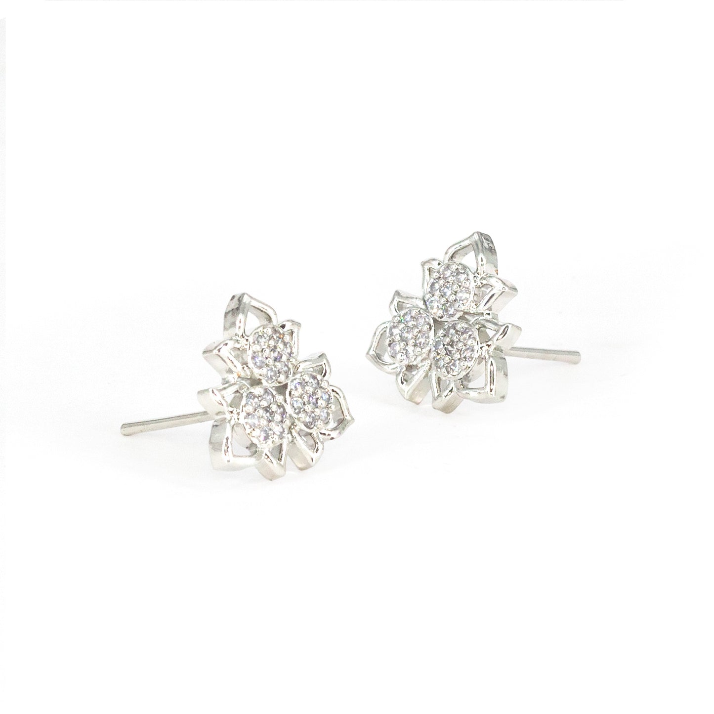 Silver Plated AD Studs Earring for Women