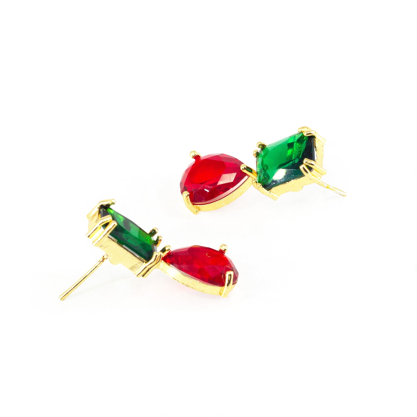 Gold Plated AD Teardrop Earrings for Women