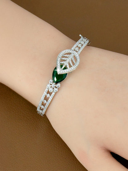 American Diamond Silver Plated Floral and Ethnic Design For Women and Girls