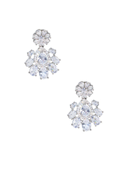 American Diamond Floral Designer Statement Jewellery Set
