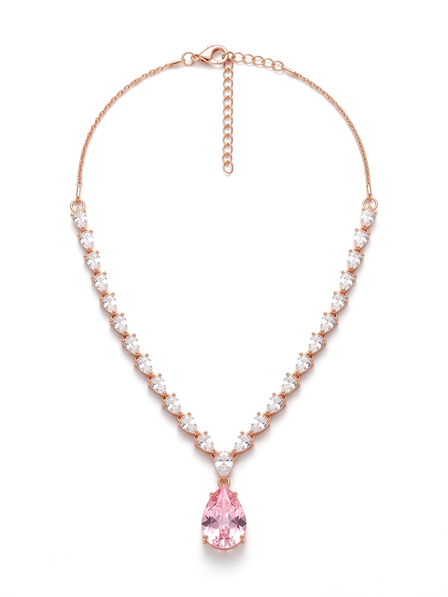 Rose Gold Plated AD Jewellery Set for Women