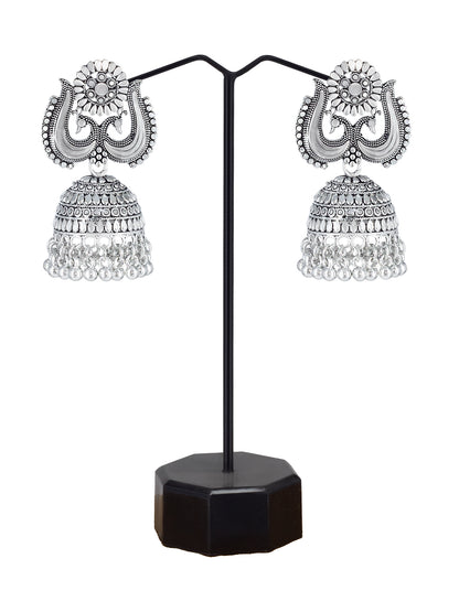 Peacock Design Jhumka Earrings