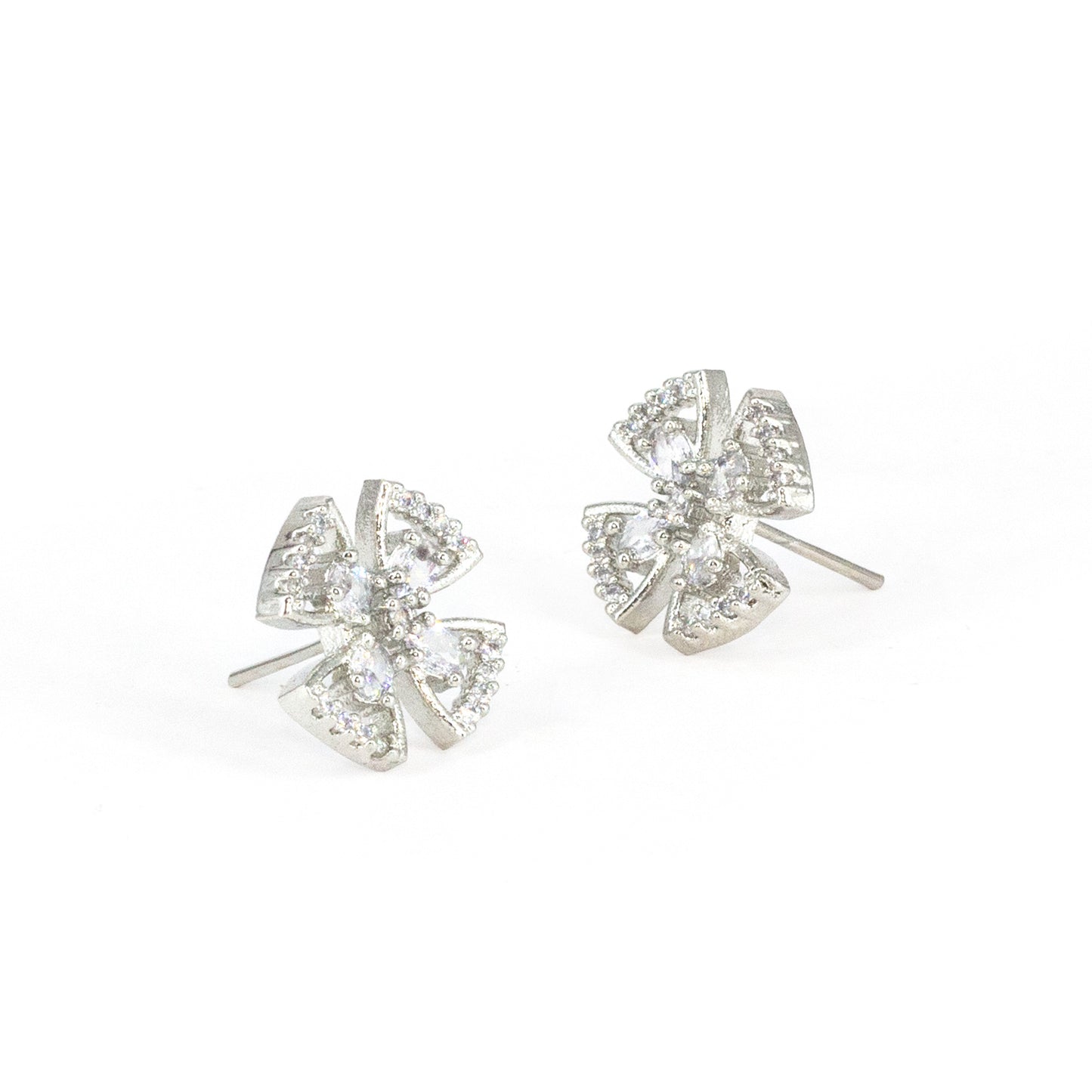 Silver Plated AD Studs Earring for Women