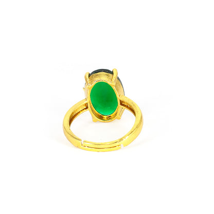 Gold Plated Green AD Finger Ring for Women