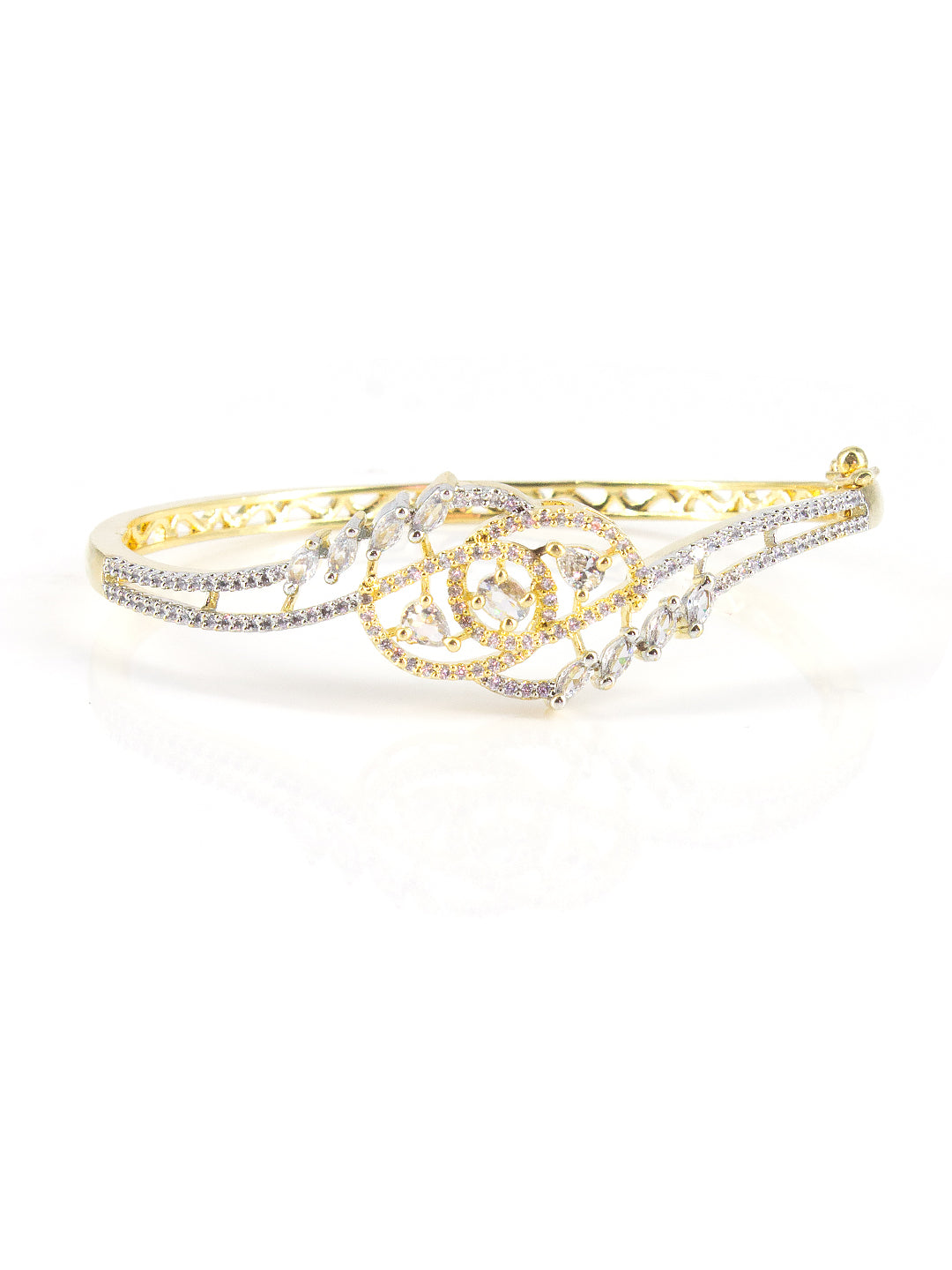 Gold Plated Minimal Cuff Bracelet for Women