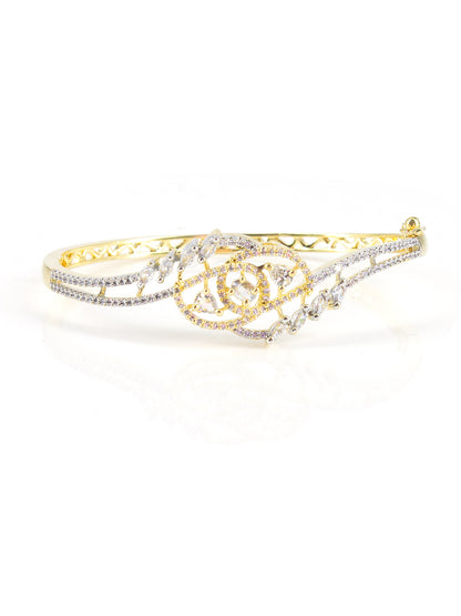 Gold Plated Minimal Cuff Bracelet for Women